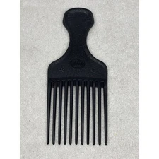 Vintage Goody Hair Pick Textured Plastic Handle Lift Comb 6.5" Black