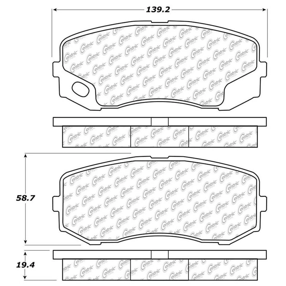 Juego de pastillas de freno de disco delanteras para 2005 2006 2007 2008-2011 Mitsubishi Fuso FE180 Foto 3 de 4