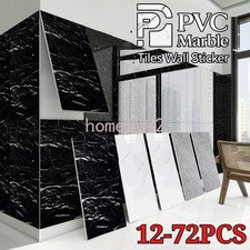 72x Self-Adhesive Marble Tiles Wall Sticker Stick On Kitchen Bathroom Home Decor