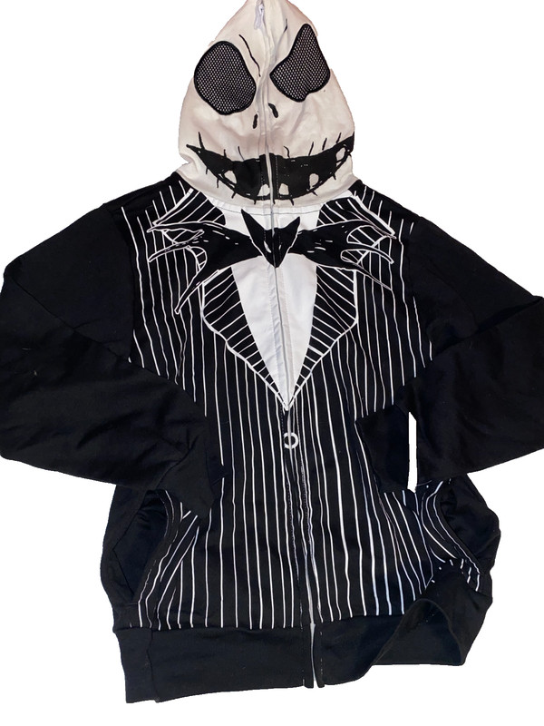 N3 NWT M Disney The Nightmare Before Christmas Novelty Hooded Sweatshirt Jacket