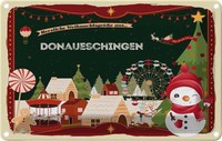 Blechschild 20X30 Cm Weihnachten Donaueschingen Deko Geschenk Metall Schild