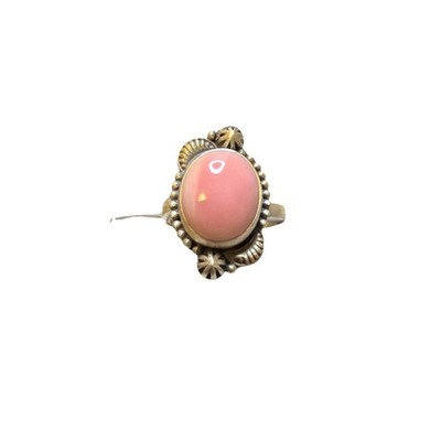 pink conch ring Size 6.5 925 Sterling Silver Value $130 Adjustable