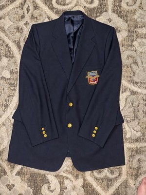 Vintage USF&G PGA GOLF TOUR Men's Sport Coat Size 42 Regular Navy Blue Wool 80s