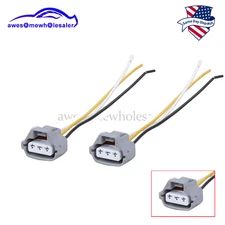 2X 90980-11020 Connector Plug Wire Pigtail Harness For Lexus Toyota Models