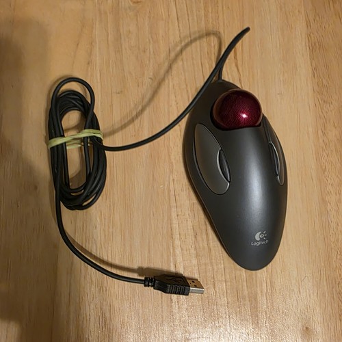 Logitech Trackman Marble USB T-BC21 Mouse TESTED and CLEANED - 第 1/2 張圖片