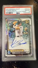 2024 BOWMAN DRAFT CHROME 1st AUTO hat choice KONNOR GRIFFIN #/150 psa 10
