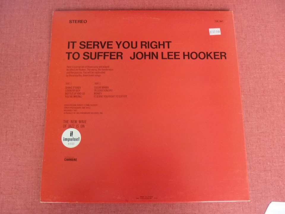 JOHN LEE HOOKER - It Serve You Right To Suffer - Rare LP Blues vinyle gatefold - Photo 3/4