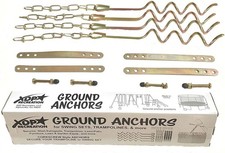 Metal Ground Anchor Kit for Swing Sets Trampolines Patio Furniture 4 Auger