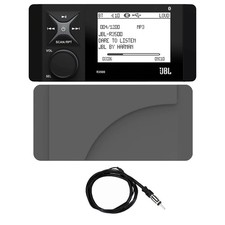 JBL Bluetooth USB/AUX Marine Stereo Receiver w/ Protective Cover, 22" Antenna