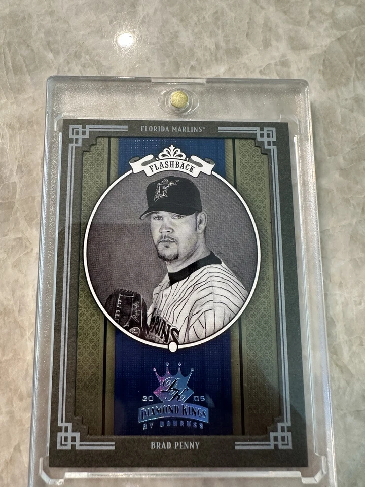 Donruss Diamond Kings Flashback Crowning Moment 2005 Brad Penny 1/1 SSP Marlins Foto 3 de 4