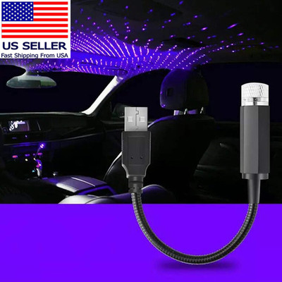USB Star Projector Night Light, Adjustable Romantic Starry Sky Projector Car Lig