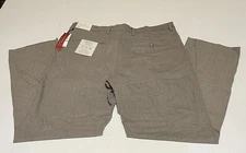 Perry Ellis Portfolio Travel Luxe Pants Beige Moder Fit Tag 34x30 Meas 36x29 New