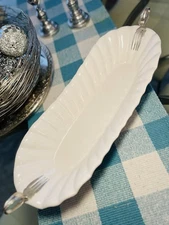 Mud Pie Circa Long Oblong Serving Dish / Bowl Fork Handle Design