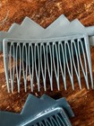 Vintage Goody Plastic Side Hair Combs Blue Bow Design 3 3/8" — photo 6
