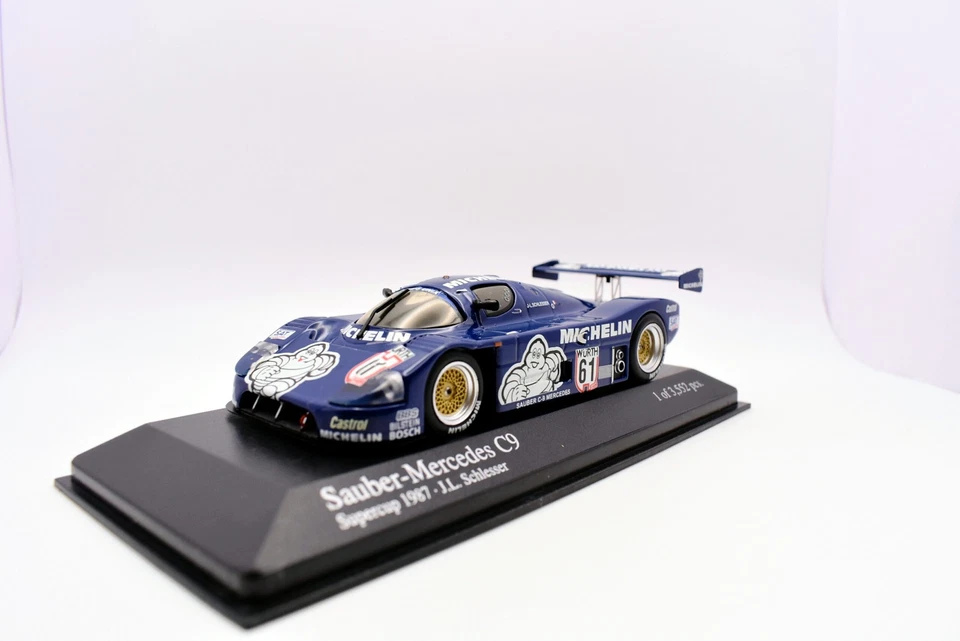 Modellino auto racing 1:43 sauber mercedes C9 minichamps modellismo statico car - Immagine 3 di 4