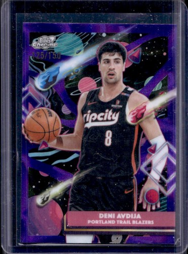 2025-26 Topps Cosmic Chrome Deni Avdija Purple Nebula Refractor #/150