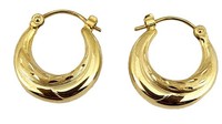 Creolen Echt Gold 333 Teilmattiert Ohrringe 8 Karat Ohrschmuck Gelbgold