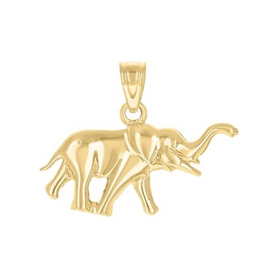 10kt Gelbgold Herren Elefant Tier Charm Anhänger