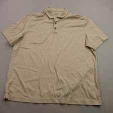 Untuckit Shirt Mens XL Short Sleeve Polo Lightweight Beige Golf Casual