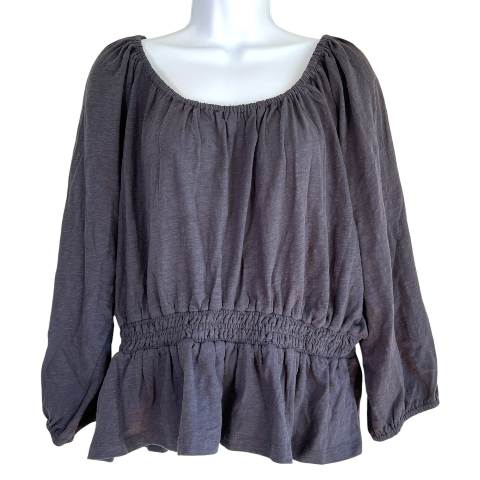 Marine Layer Womens Christiana Boho Cotton Knit Top Size Extra Large Coastal