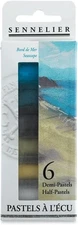 Sennelier Extra-Soft Half Pastel 6 Stick Set, 6 Count (Pack of 1), Seaside 