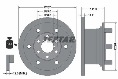 2x TEXTAR Bremsscheibe Vorderachse u.a. für ALFA ROMEO, IVECO