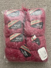 Vintage Sheena Anne Luxury Mohair Look Wool Red/Pink Colour 8 x 50g Balls