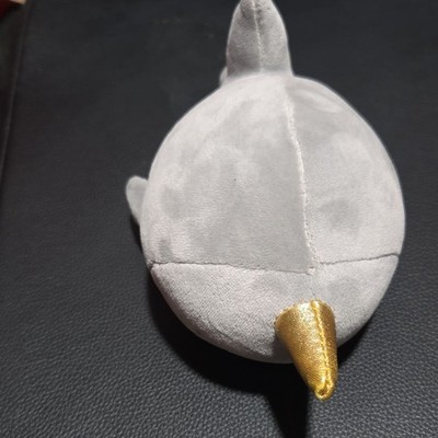 Pixie Crush Gray Narwhal Stuffed Animal Plush with Gold Horn