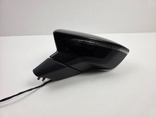 Seat Leon Mk3 2012-2017 Left Passenger Wing Mirror Black 6-Pin Manual Fold OEM