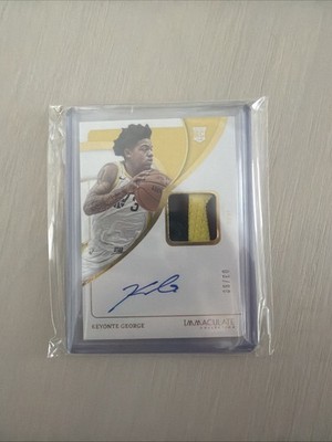 2023-24 Panini Immaculate Keyonte George 3/99 RPA Rookie Patch Auto RC # Match