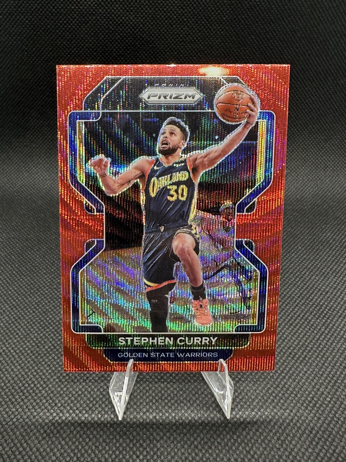 Panini 2021-22 Panini Prizm #154 Stephen Curry Ruby Wave
