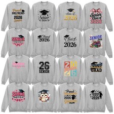Funny Streetwear Retro Graduation Graphic Sweatshirt Sport Grey Gift Senior