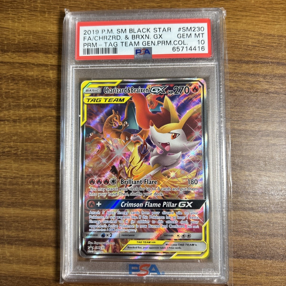 Charizard & Braixen GX SM230 Black Star Promo English PSA 10 | eBay