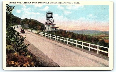 Vintage Postcard: Longue Vue Lookout, Mohawk Trail, Mass.