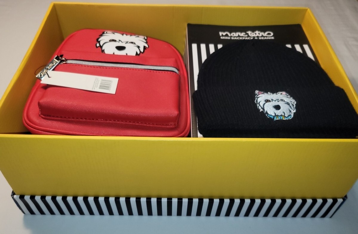 Marc Tetro Westie Mini Backpack & Beanie Hat Boxed Set FREE 