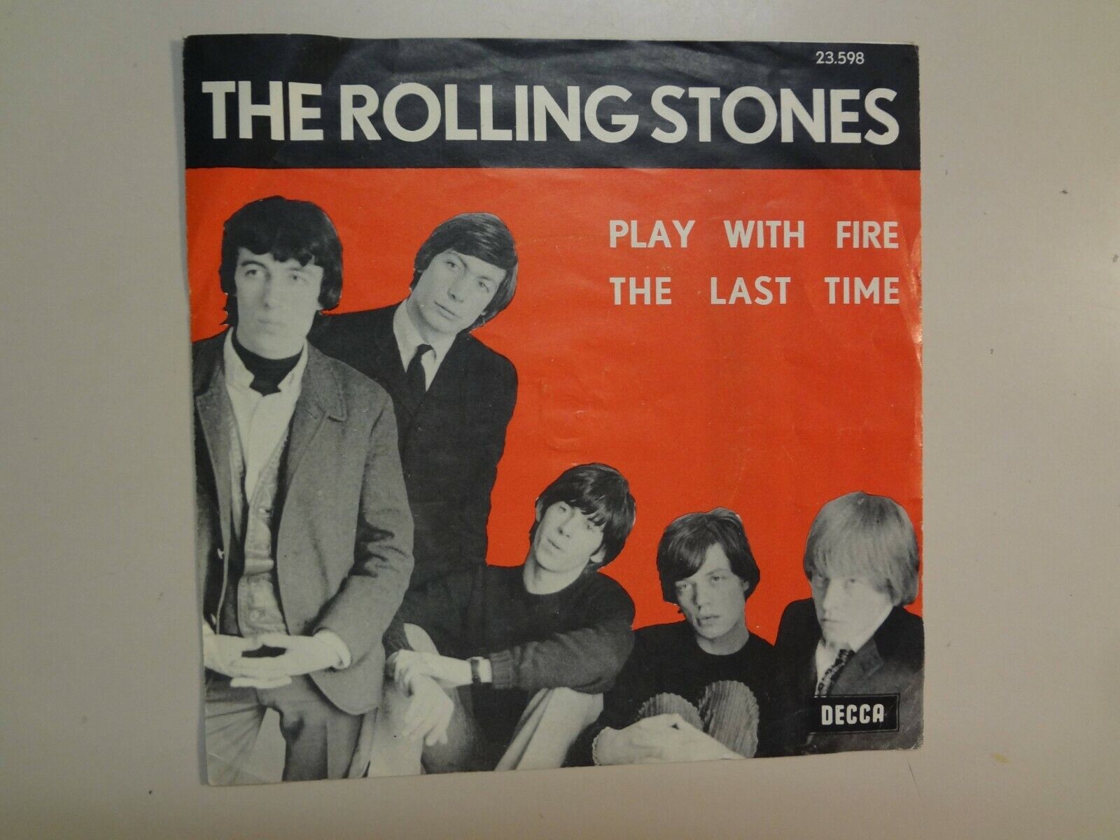 ROLLING STONES: The Last Time 3:35-Play With Fire-Belgium 7" 65 Decca 23.598 PSL