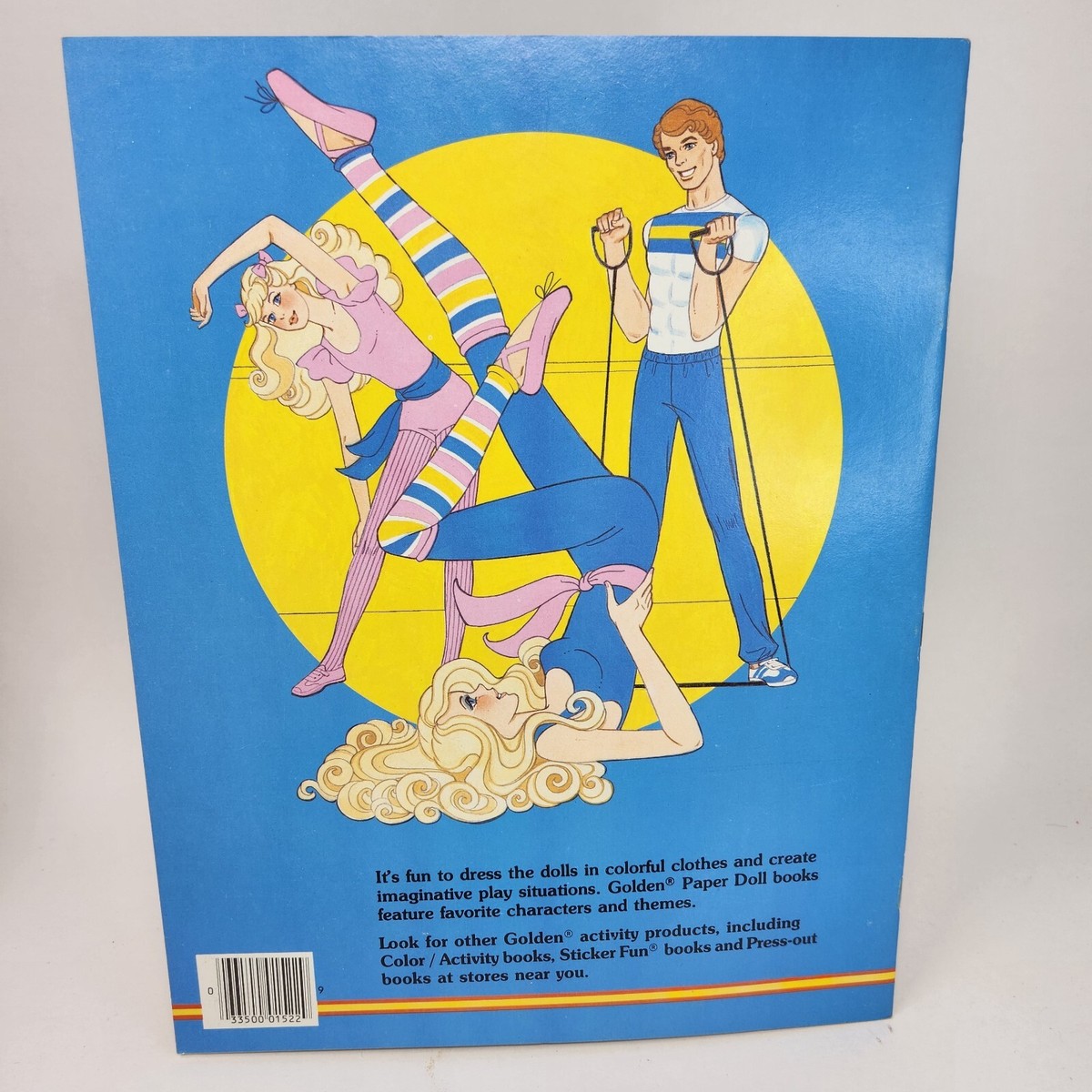 VINTAGE 1985 GREAT SHAPE BARBIE + KEN PAPER DOLL MATTEL BOOK NEVER