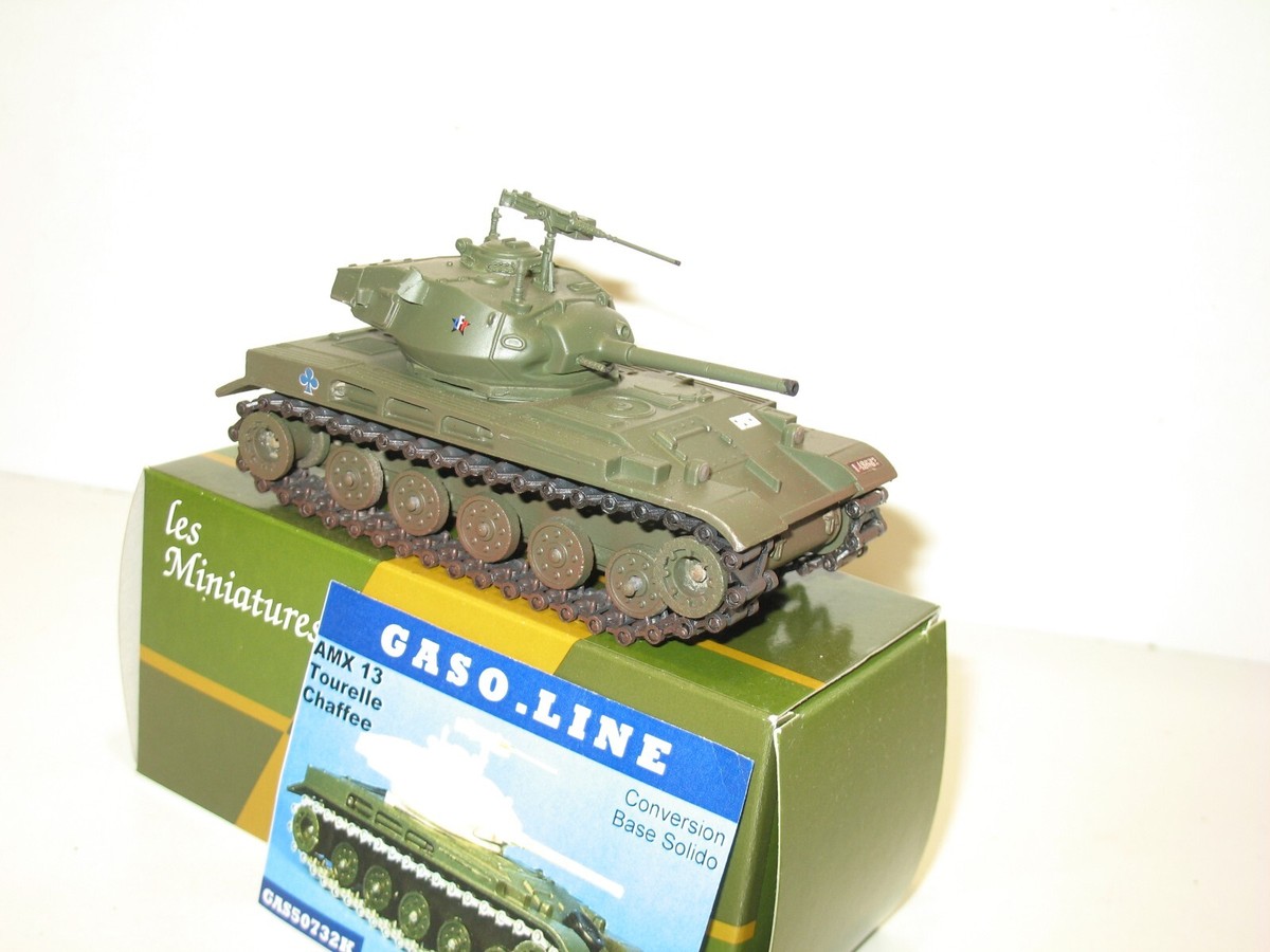 SOLIDO, Char AMX 13 Army France With Chaffee Military Turret Gaso