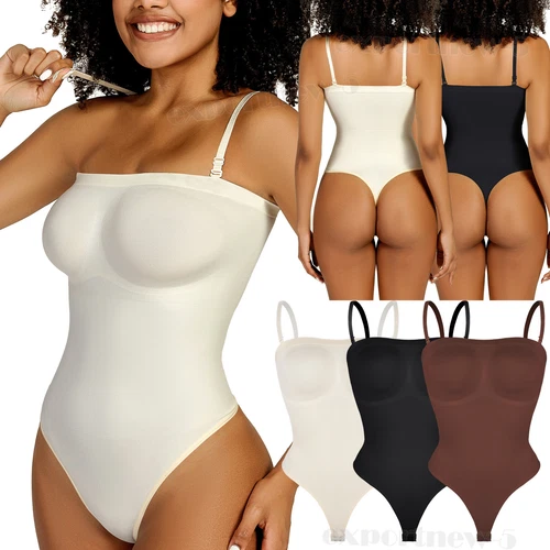 Modelador corporal sin tirantes para mujer Prendas moldeadoras de compresión Body Tanque Control abdominal - Imagen 1 de 31