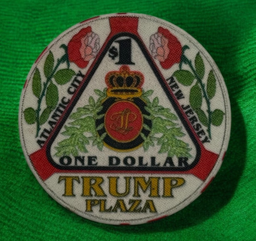 TRUMP PLAZA CASINO ATLANTIC CITY NEW JERSEY $1 CHIP -