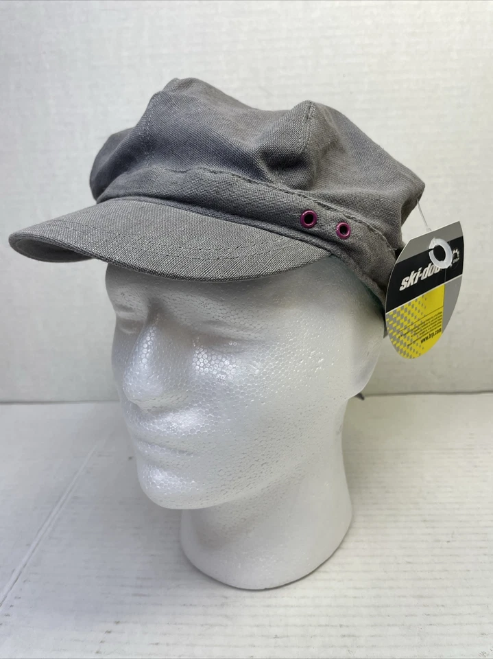 Nuevo + Etiquetas Sombrero Ski-Doo Gris con Logo Rosa Equipo de Carreras Hiedra Gorra Moto de Nieve Atado Trasero Foto 2 de 4