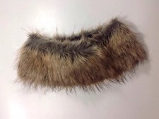 BP Faux Fur Stole Scarf 1 Size Grey Brown Dress Mini Shrug Cape Neck Collar Wrap