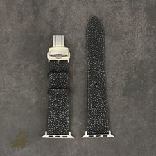 Stingray Leather Watch Band for Apple 49, 45, 44, 42, 41, 40, 38mm Butterfly