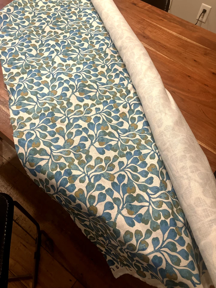 ОСТАТКИ ТКАНИ ISOBEL ПОЧКОВАЮЩИЕСЯ ЛУКОВИЦЫ БРАЗИЛЬСКИЙ СИНИЙ 4 ЯРДА  - Изображение 4 из 4