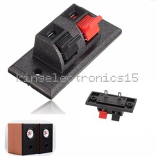 5 PCS 2 Way Push Release Connector Plate Amplifier Speaker Terminal Strip Block