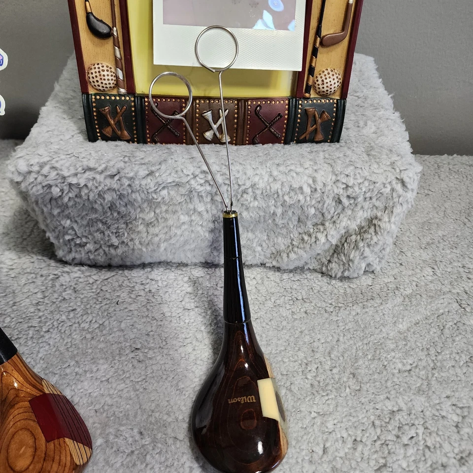 Marco de fotos de golf 3D para club de golf putter soporte para fotos escritorio decoración club de campo regalo Foto 4 de 4