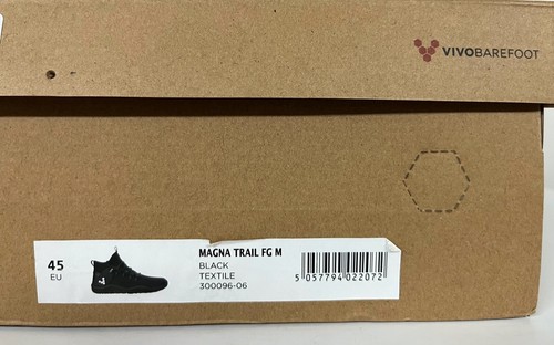 VivoBarefoot Magna Trail FG CORDURA FABRIC Black Hiking Boot Minimalist Barefoot - Picture 15 of 17