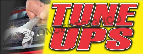 3'x8' TUNE UPS BANNER Outdoor Sign Auto Service Car Repair Engine Brake Fix Shop