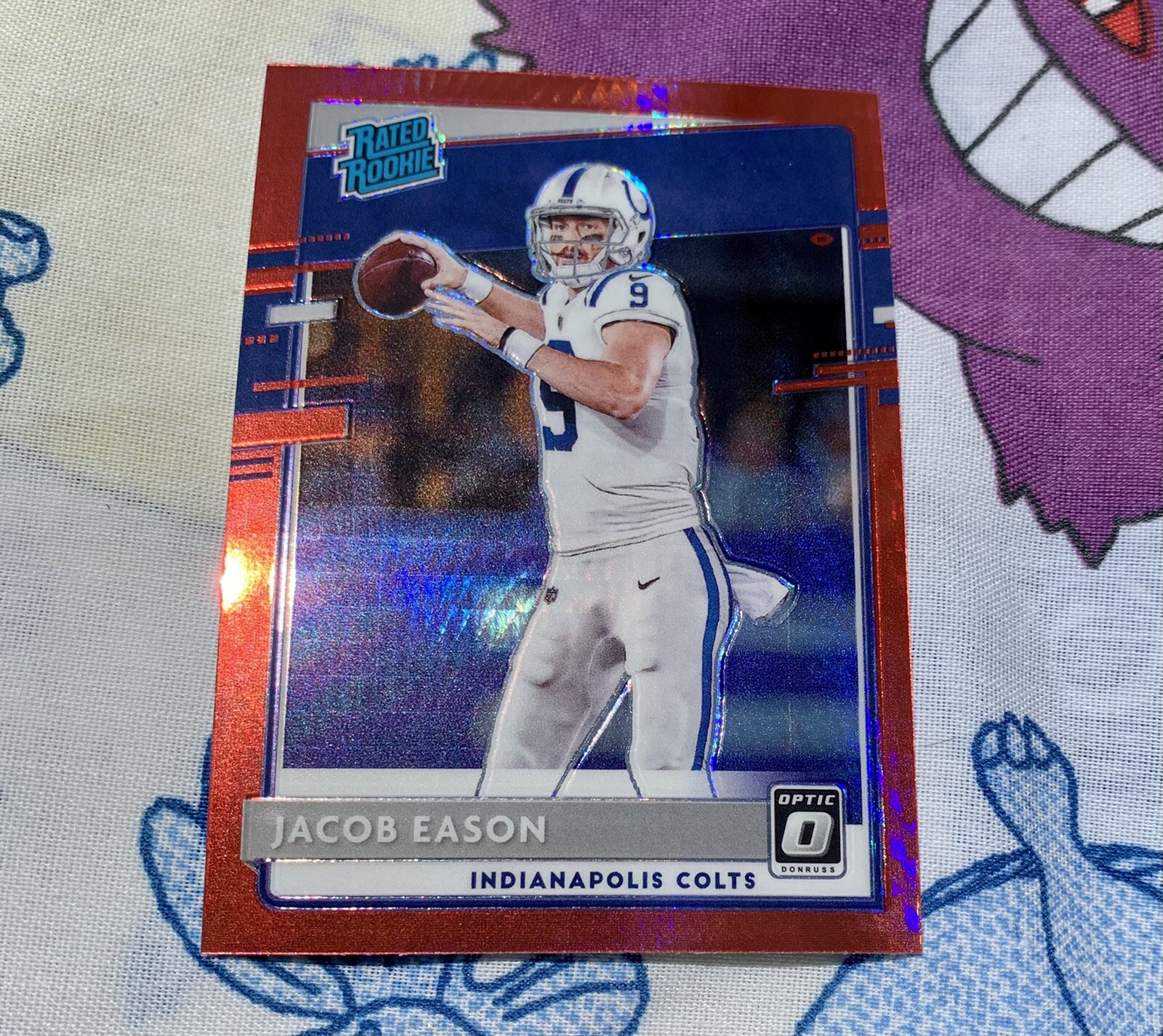 🐴 Jacob Eason Rated Rookie 2020 Optic Football #162 RED HYPER PRIZM Fanatics