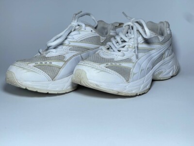 Puma Morphic Women s US 5 White Chunky Sneakers 392982-01 Mesh Running Shoes